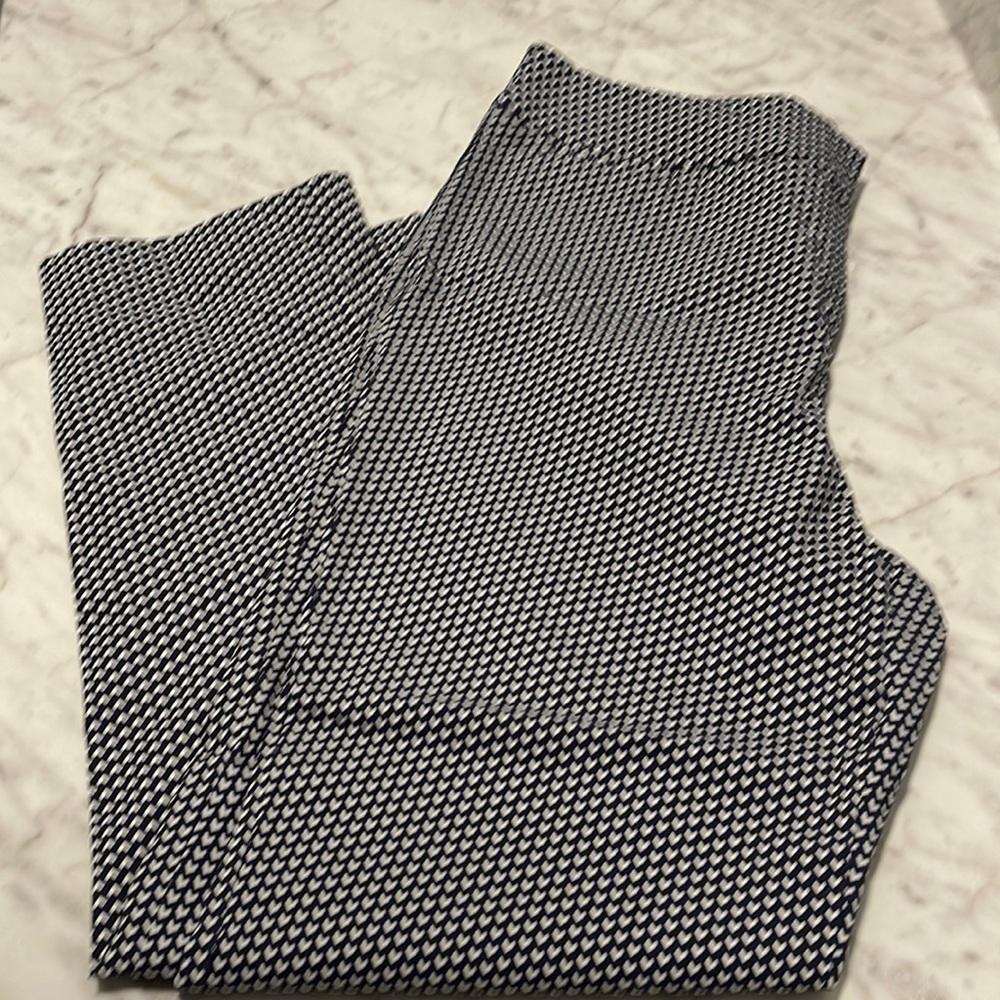 Kaari Blue Pants Size 12 Navy with white hearts